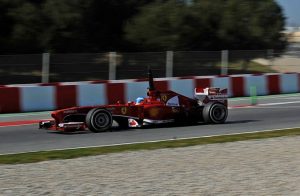 Alonso in una sessione di test invernali di Barcellona