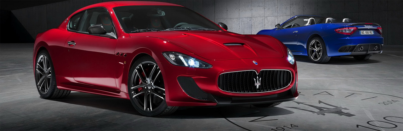 Le nuove Maserati GranTurismo ed MC Stradale Centennial Edition
