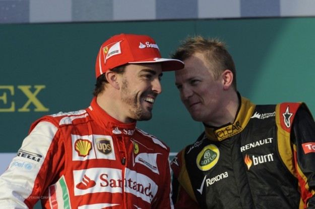 Alonso e Raikkonen in una foto della scorsa stagione