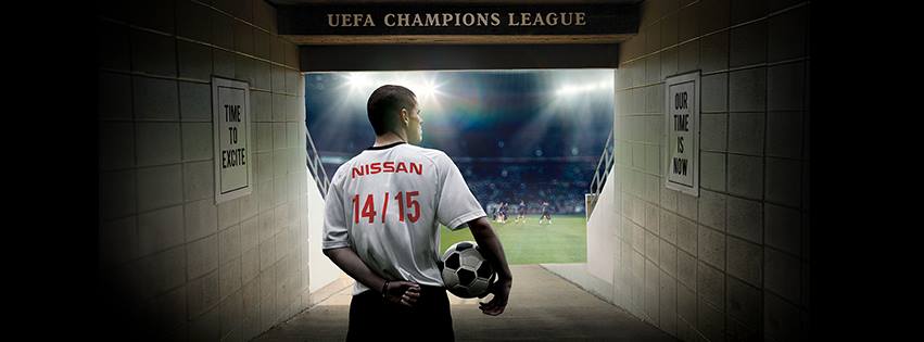 L'immagine diffusa da Nissan subito dopo la concretizzazione dell'accordo con l'UEFA