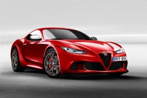 Un disegno di quella che dovrebbe essere la nuova Alfa Romeo 6C