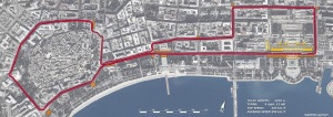 Il tracciato del circuito cittadino di Baku