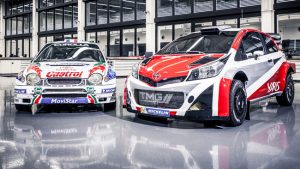 La nuova Toyota Yaris WRC e la leggendaria Corolla WRC
