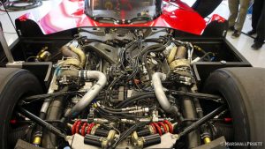 Il cofano motore della Nissan GT-R LM