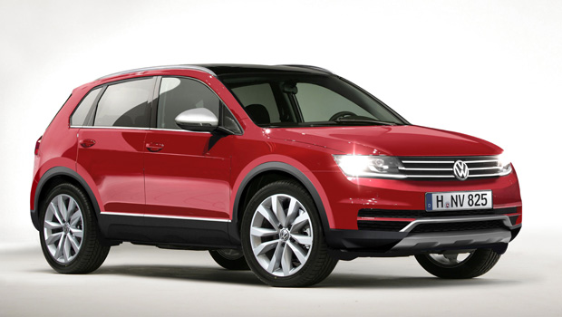 Un rendering della nuova Volkswagen Tiguan