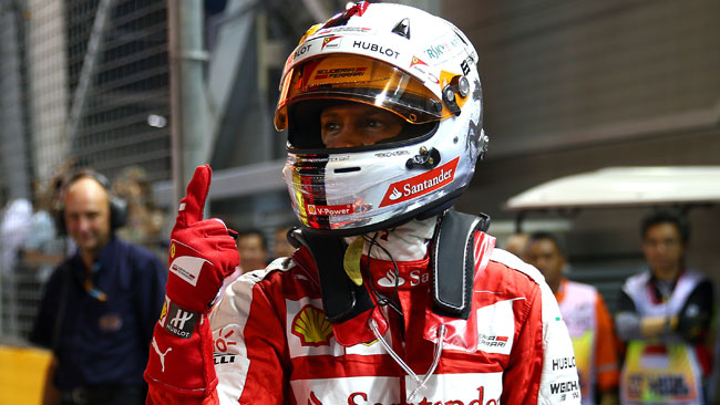 Vettel festeggia la vittoria