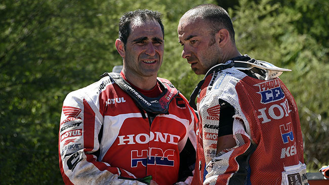 Paolo Ceci con il compagno di squadra Paulo Goncalves