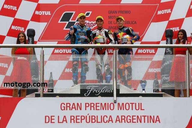 Moto3 podio Argentina