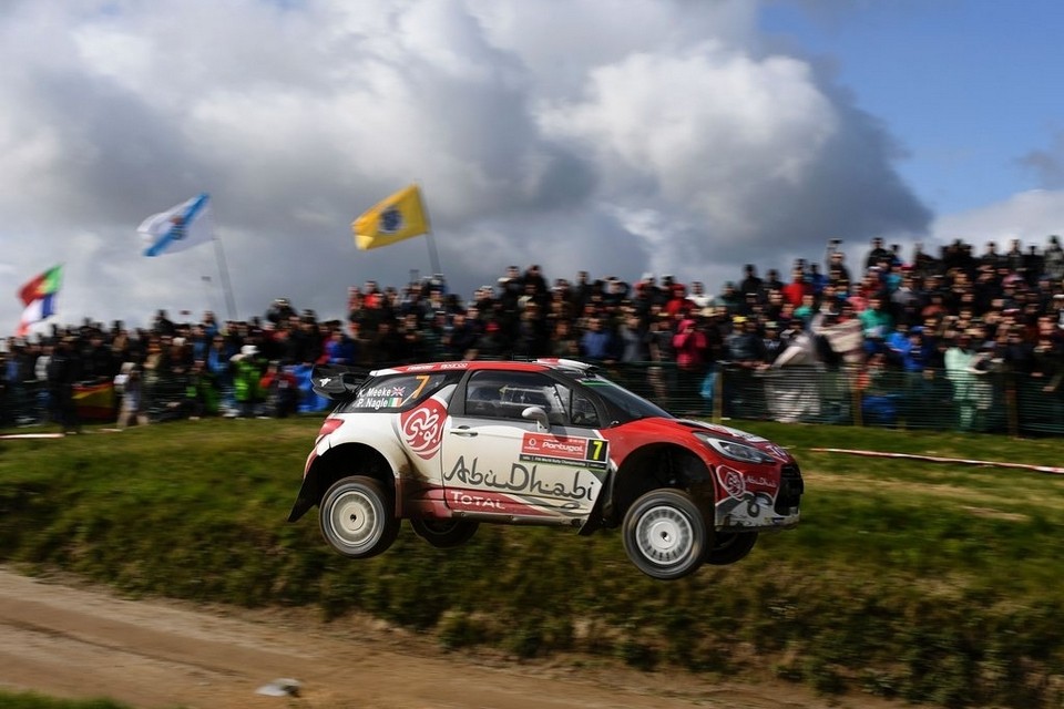 Kris Meeke in azione durante il Rally del Portogallo