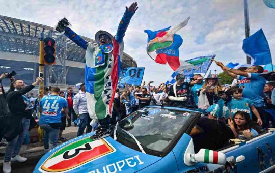 I preparativi per i festeggiamenti dello scudetto