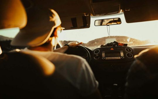 Il sole durante i viaggi in auto