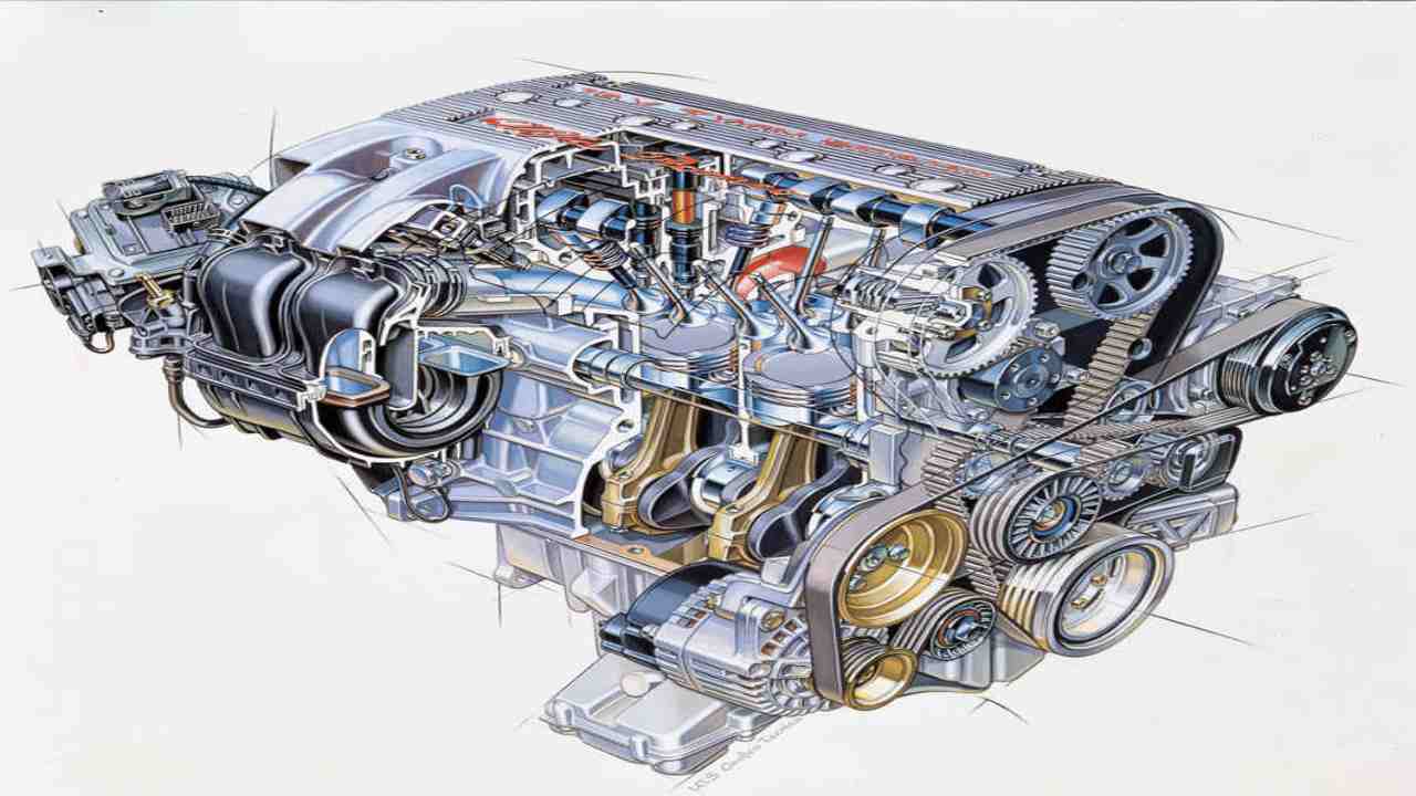 Motore Busso V6 dell'Alfa Romeo 166 