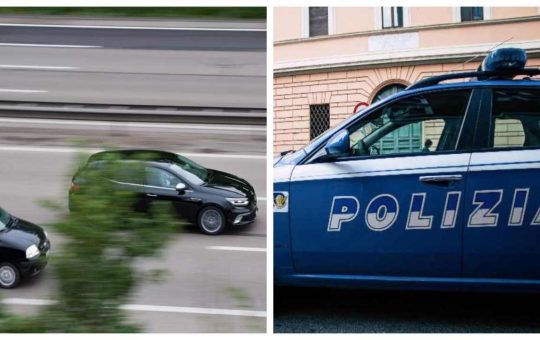 Sorpassare un auto della Polizia